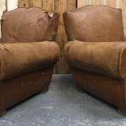 Pair of 1930s/40s French 'Moustache' Chairs